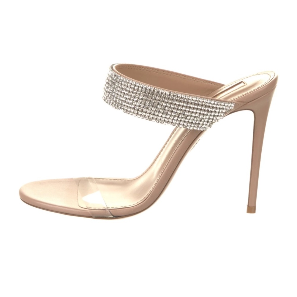 NEW Aquazzura Nude PVC & Crystal High Heel Sandals 39.5 (8.5-9.5), $1190 Retail - Picture 3 of 14
